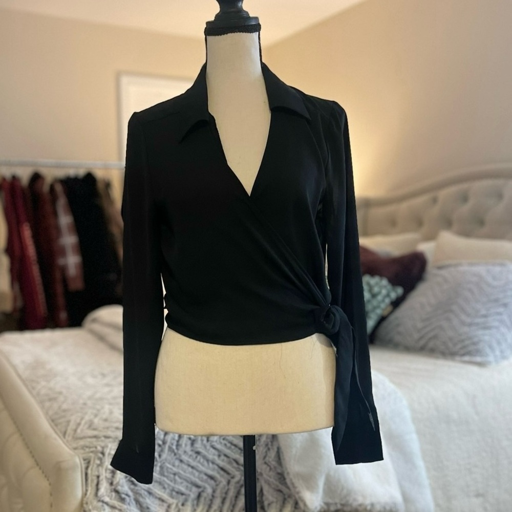 Black Wrap Top